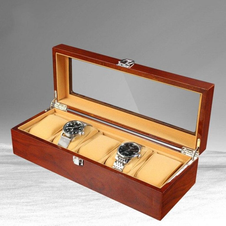 boite de rangement pour montres 5 slots