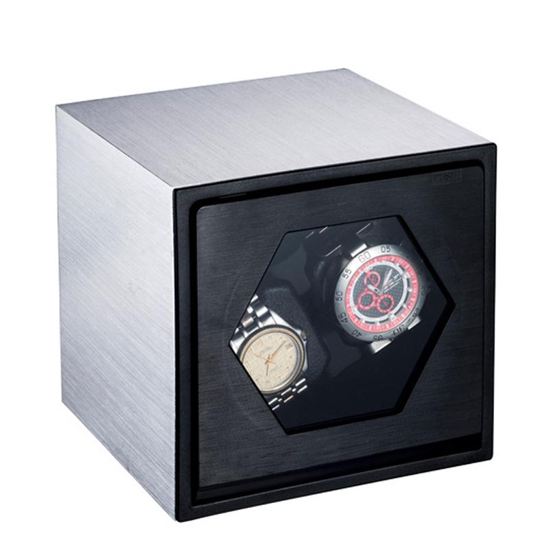 remontoir montre automatique cube aluminium 2 slots