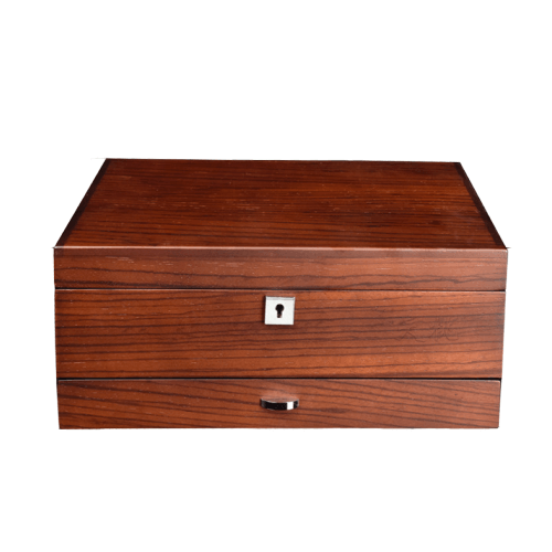 coffret montre en bois avec poche 10 slots