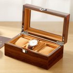 boite à montres vintage en bois 3 slots