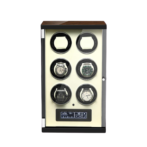 remontoir pour montres automatique bois 6 slots