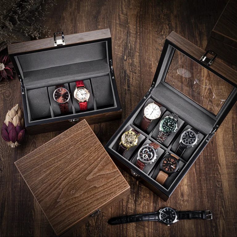 boite stockage montre bois 4 montres