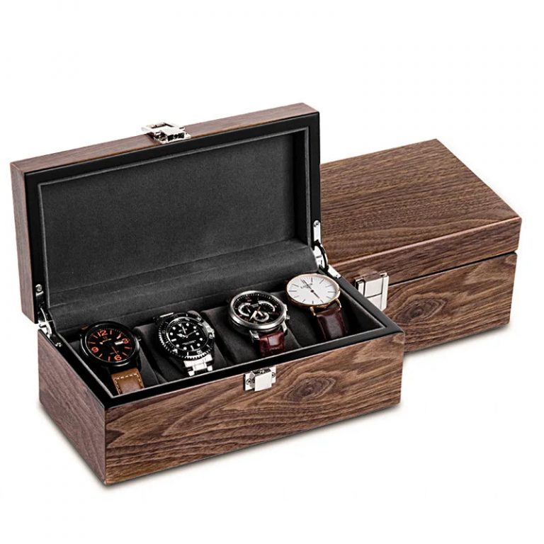 boite stockage montre bois 4 montres